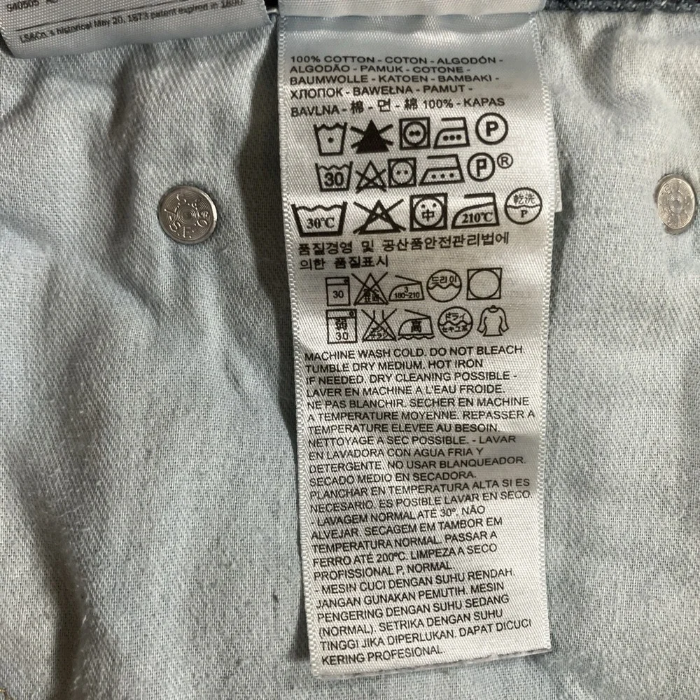 Levi's 559 Jeans Mens 46x32 Relaxed Straight Dark Wash Blue Denim Red Tab
